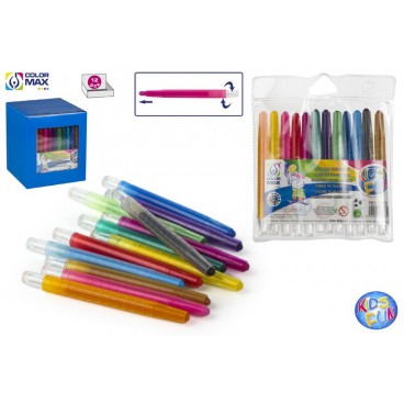 SET 12 CIRE COULEURS RETRACTABLES ( 24 PIECES)