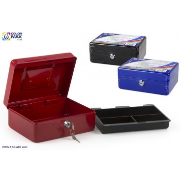 BOÎTE MÉTALLIQUE MONNAIES 200X150X85 MM ( 6 PIECES)