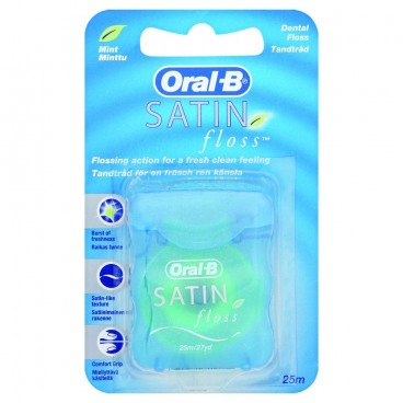 Oral B Floss Satin Mint (12x25m - ENG)
