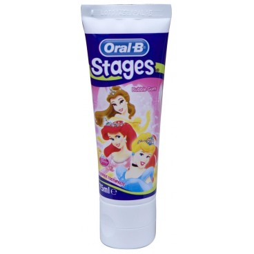 Oral B Dentifrice Princess/cars (12x75ml - ENG) mix
