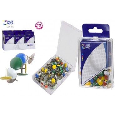 BOITE DE 150 PUNAISES COULEURS ( 48 PIECES)