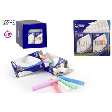 BLISTER 2 PAQUET CRAIE - BLANCHE/COULEURS ( 48 PIECES)