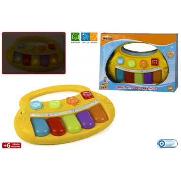 CLAVIER BÉBÉ LUMIÈRE ET SON +6 MOIS ( 6 PIECES)