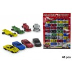 SET 40 VOITURES PLASTIQUE - SUPER SPORT ( 12 PIECES)