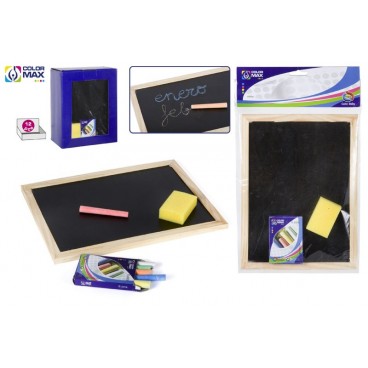 SET TABLEAU, CRAIE DE COULEURS Y ÉFFACEUR ( 24 PIECES)