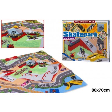 TAPIS PARC SKATEBOARD AVEC SKATEBOARDS - SKATEBOARDS ASS ( 12 PIECES)