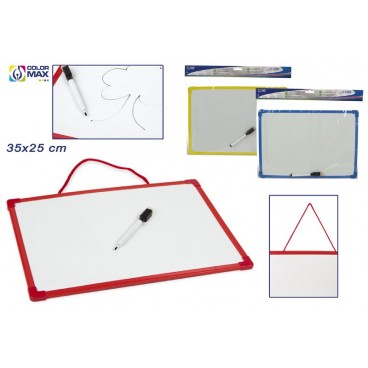 TABLEAU BLANC 35X25 CM AVEC FEUTRE 3/ASS ( 48 PIECES)
