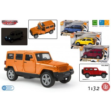 VOITURE MÉTALLIQUE 1:32 - OFF ROAD - 4 ASS ( 12 PIECES)