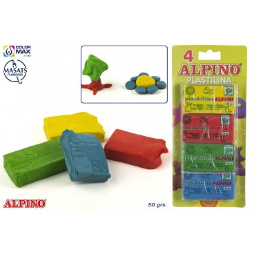 DP000934 - BLISTER 4 PCS PÂTE À MODELER 50 GRS - SCOLAIRE ( 30 PIECES)