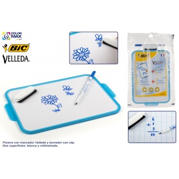 8413608 - ARDOISE BIC VELLEDA 19X26 + MARQUEUR ET EFFACEUR ( 24 PIECES)