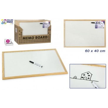 TABLEAU BLANC 60X40 CM - ENCADREMENT BOIS NATUR- DISP 10 PCS ( 20 PIECES)