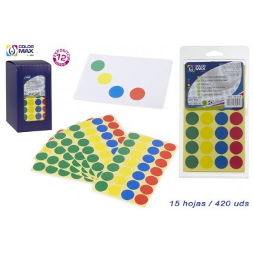 BLISTER 15 PAGES STICKER COULEURS CIRCULAIRES ( 48 PIECES)