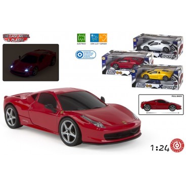 VOITURE MÉTALLIQUE 1:24 - SPORT - 4 ASS ( 12 PIECES)
