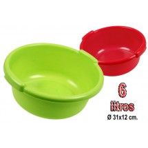 0203383 BASSINE 6L.SOLID. ROUGE (48 PIECES)