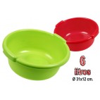 0203383 BASSINE 6L.SOLID. ROUGE (48 PIECES)