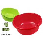0203386 BASSINE 10L.SOLID.ROUGE (36 PIECES)