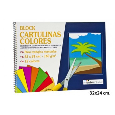 0208231 FICHE BRISTOL(32X24)12 COUL.(160GR) (60 PIECES)