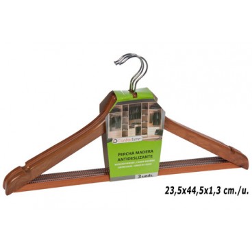 0210673 CINTRE BOIS ANTID. MARRON 3 UNDS (40 PIECES)