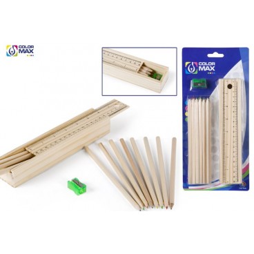 BLISTER 6 CRAYONS ÉTUI BOIS ( 48 PIECES)