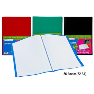 0253595 CLASSEUR 36 FEUILLES.72 PAGES12676 (72 PIECES)