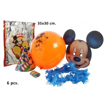 0265993 SACHET COTILLONS 6 PCES. MICKEY (72 PIECES)