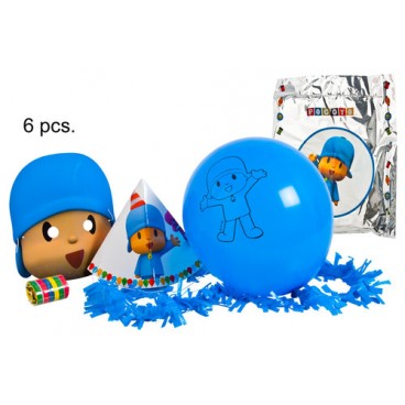 0265995 SACHET COTILLONS 6 PCES.POCOYO (72 PIECES)