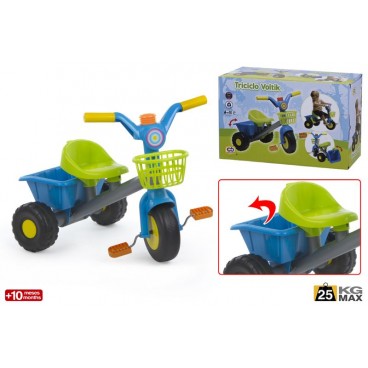 TRICYCLE AVEC PANIER AVANT/ARRIÈRE ( 2 PIECES)