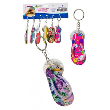 0267007 PORTE-CLEFS PANTOUFLES PLAGE (120 PIECES)