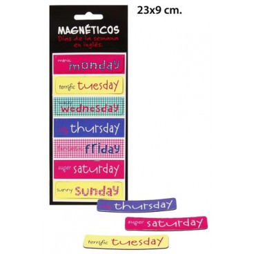 0267555 MAGNETIQUE JOURS SEMAINE ANGLAIS (96 PIECES)