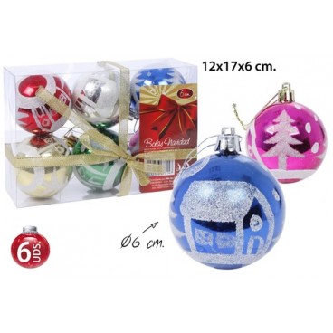 0267814 BOULE DE NO‰L 6 PCS (6MM) (60 PIECES)