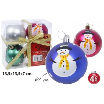 0267816 BOULE DE NO‰L 4 PCS (7CM) (48 PIECES)