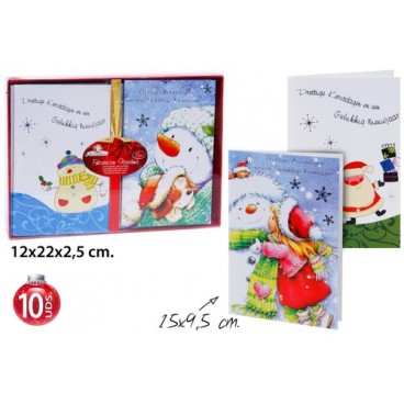 0267856 CARTE DE NO‰L 10PCS AFFAIRE (72 PIECES)