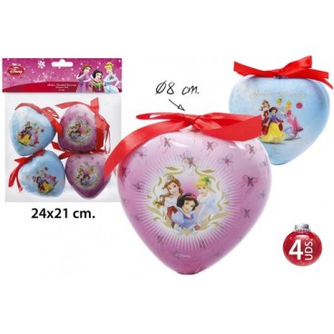 0267915 BOULE DE NO‰L HEART(4-8)PRINCESAS (36 PIECES)