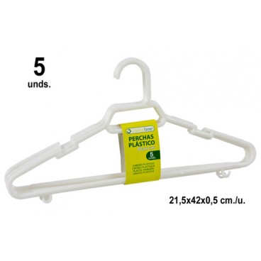0284860 CINTRES 5PCES.PLASTIQUE (16 PIECES)