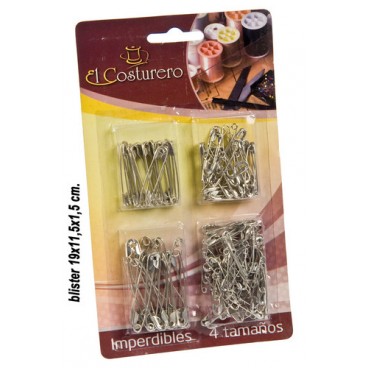 0794743 EPINGLE SURETE 4 GRANDEURS +BLISTER (288 PIECES)