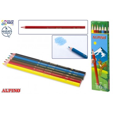 AL000653 - ÉTUIT 6 CRAYONS ALPINO ( 24 PIECES)