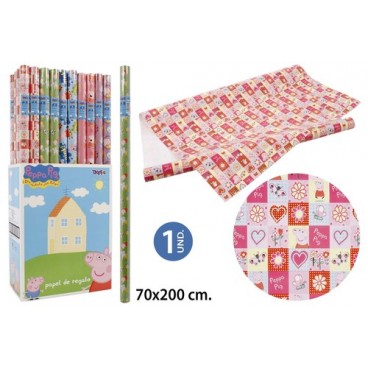 2000503 PAPIER CADEAU PEPA PIG 70X200CM (50 PIECES)